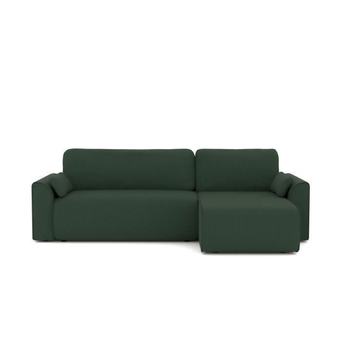 Produit similaire: Canapé angle CAPUCINS convertible velours côtelé vert 4 places
