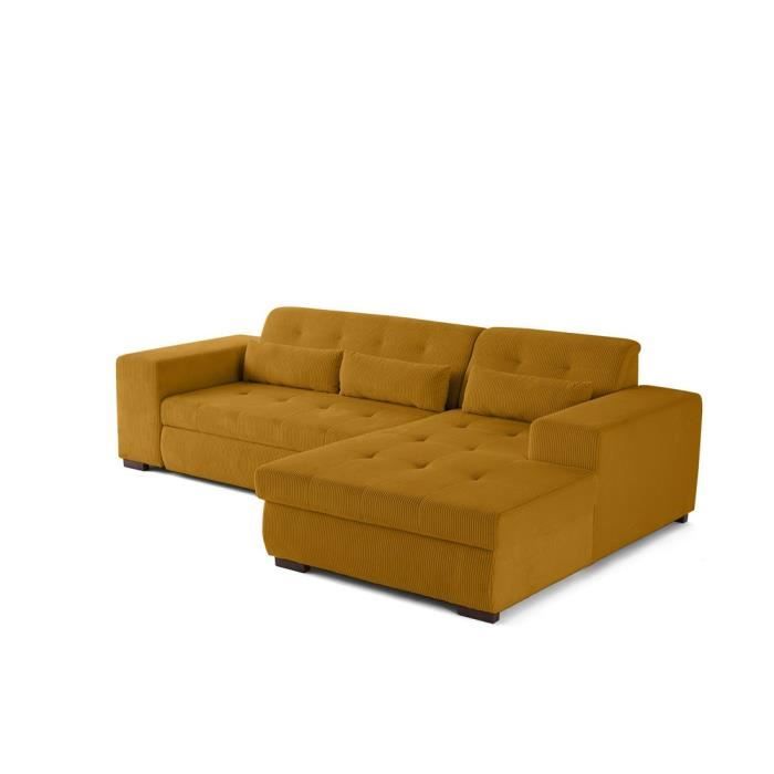 Produit similaire: Vermont - canapé d'angle droit - 4 places - convertible avec coffre - en velours côtelé - Jaune