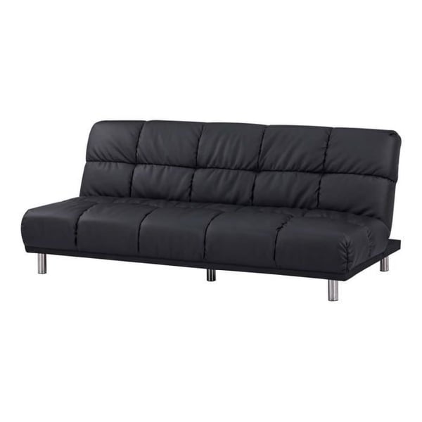 Canapé-lit 3 places noir - SENHO - Convertible - Vintage - Taille 120x191cm