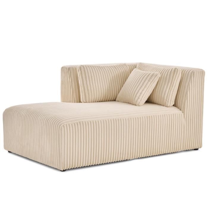 Produit similaire: Victoire - module d'assise méridienne gauche en velours côtelé grosses côtes - Beige