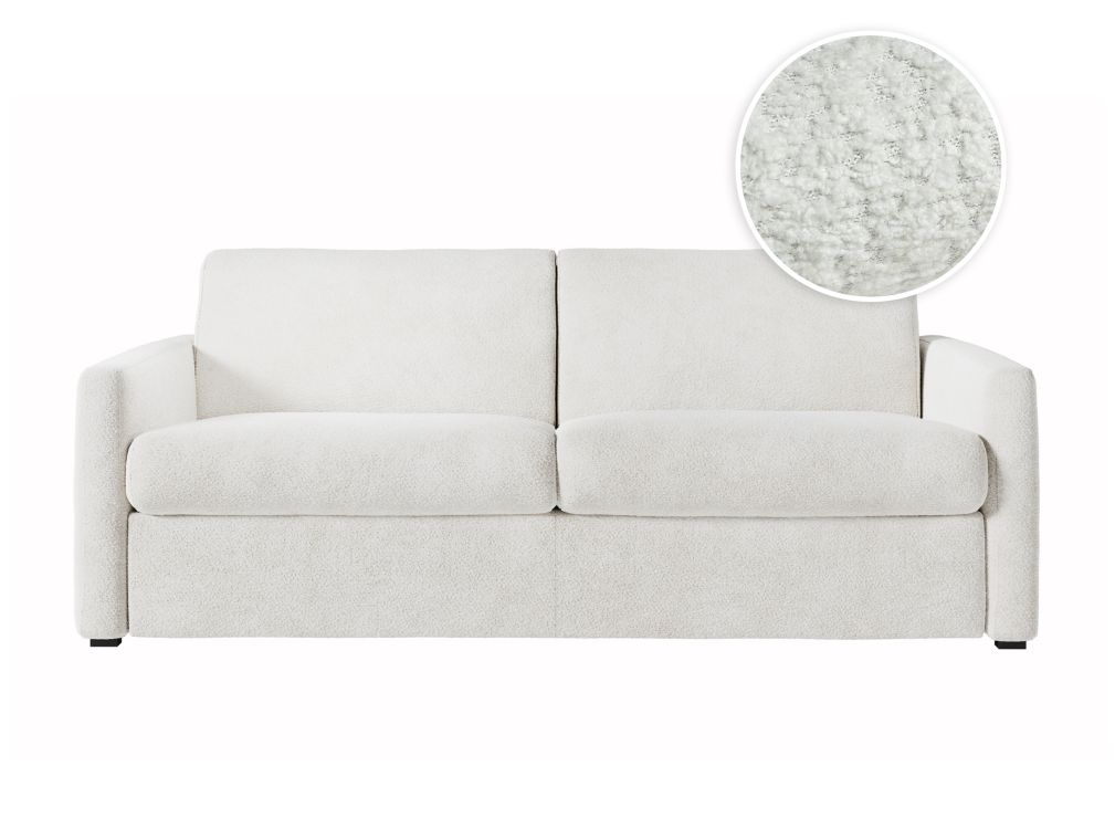 Produit similaire: Canapé convertible AGATHE système couchage express en tissu bouclette - Matelas épaisseur 13cm