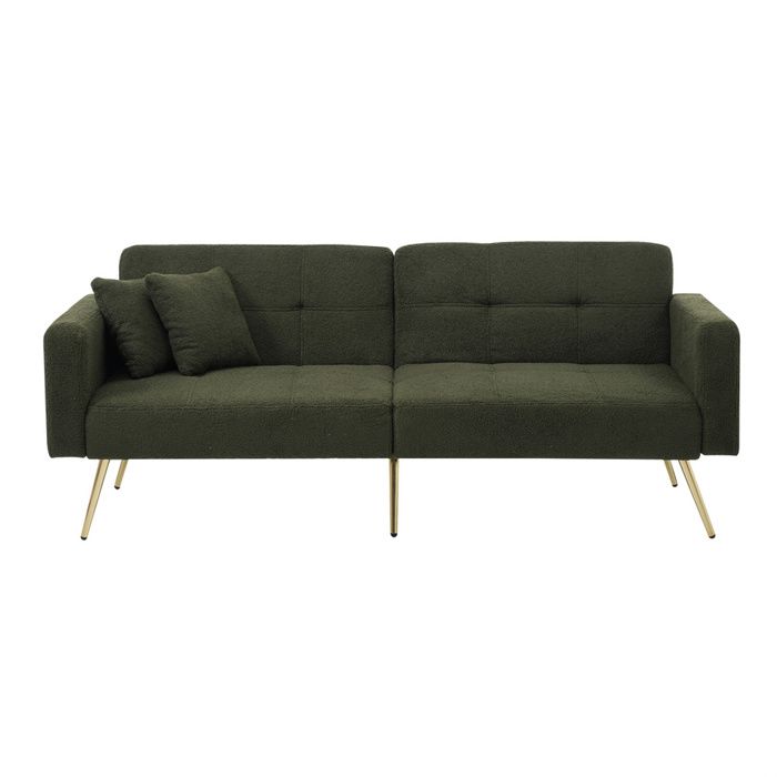 Produit similaire: Canapé Convertible 2/3 places,Canapé Moderne en Sherpa,Canapé-lit pliable pour salon,pieds dorés,Vert,175×64×72cm