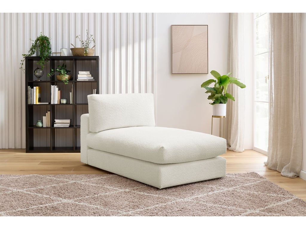 Produit similaire: Méridienne pour canapé modulable PARIS tissu bouclette blanc BOBOCHIC 1 places