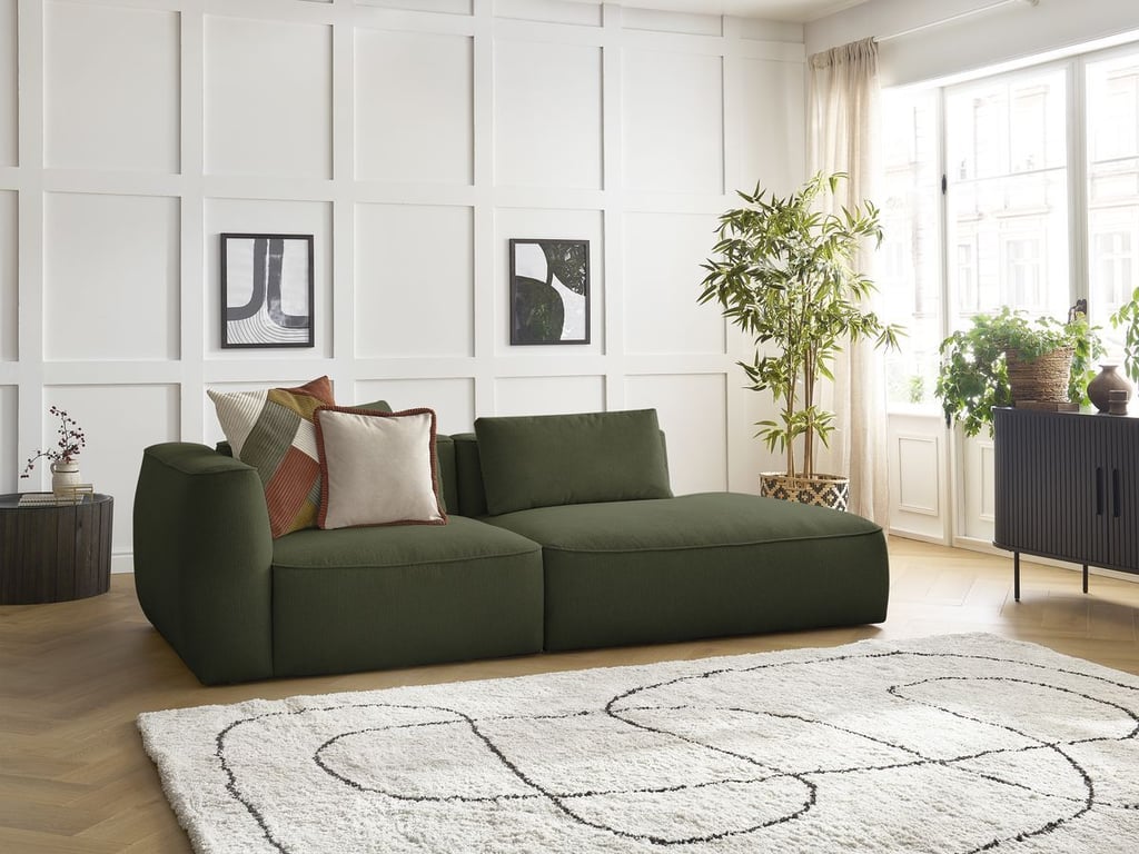 Produit similaire: Canapé droit fixe 3 places LEOPOLD tissu chiné vert foncé accoudoir gauche BOBOCHIC