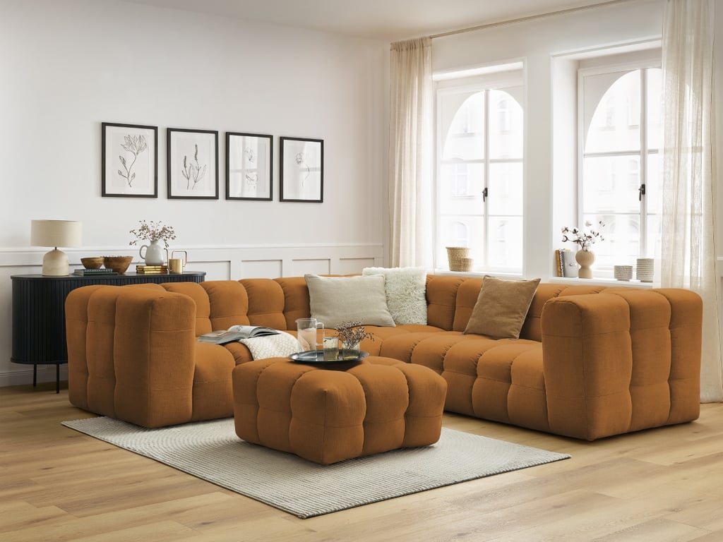 Produit similaire: Canapé d'angle réversible CLOUD avec pouf jaune réversible BOBOCHIC 5 places