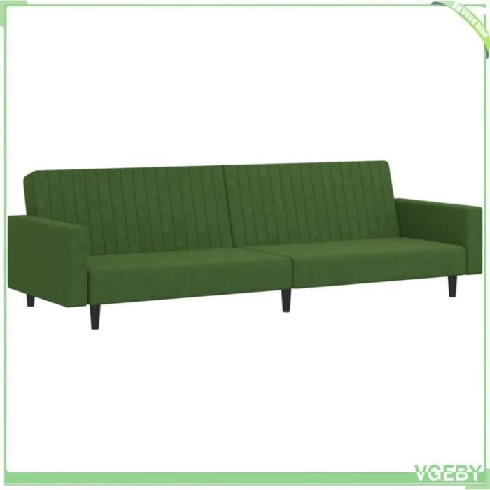 Produit similaire: VGEBY Canapé-lit à 2 places vert foncé velours - 7894202805463
