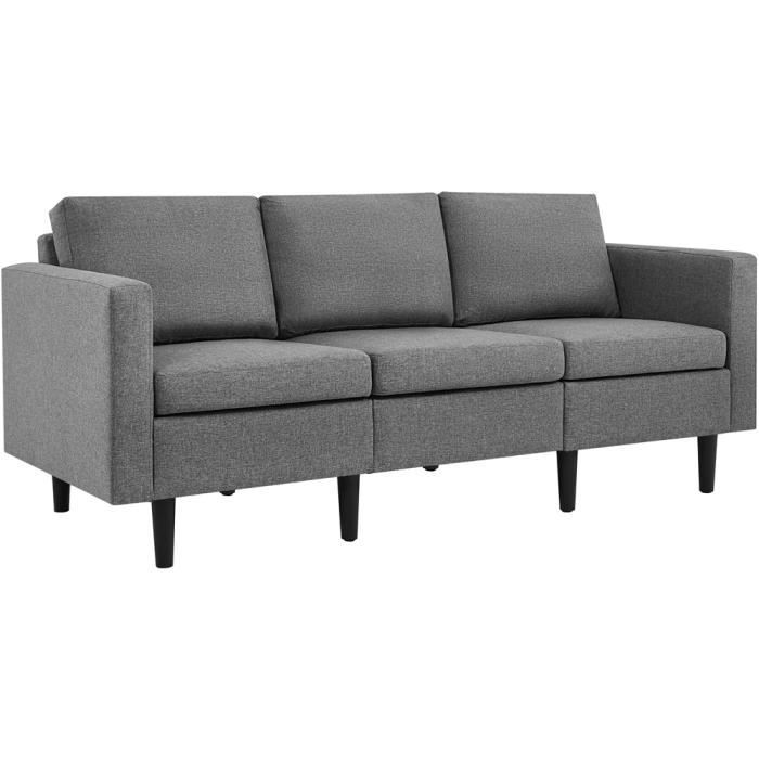 Produit similaire: Yaheetech Canapé 3 Places Design Modern Sofa Revêtement Tissu avec Rembourrage épais Salon-Chambre-Bureau-Appartement Gris Clair