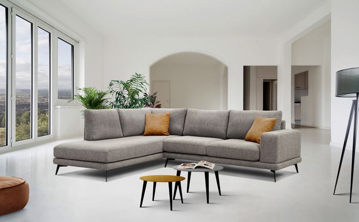 Produit similaire: Canapé d'angle gauche, 5 places, MEDIOLANE, Tissu Taupe