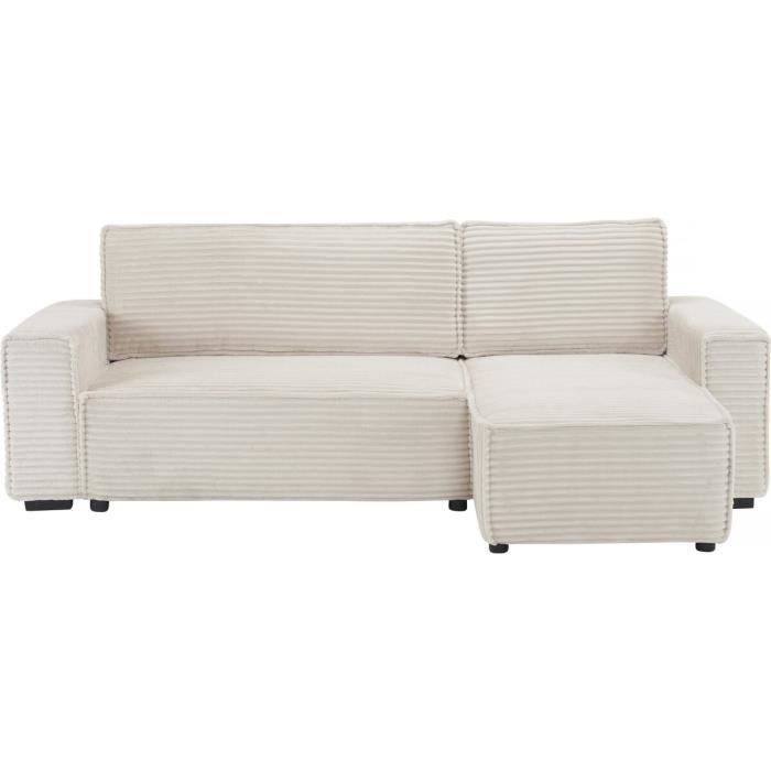 Produit similaire: Canapé d'angle en velours côtelé  "Opera" - 3 places - Beige