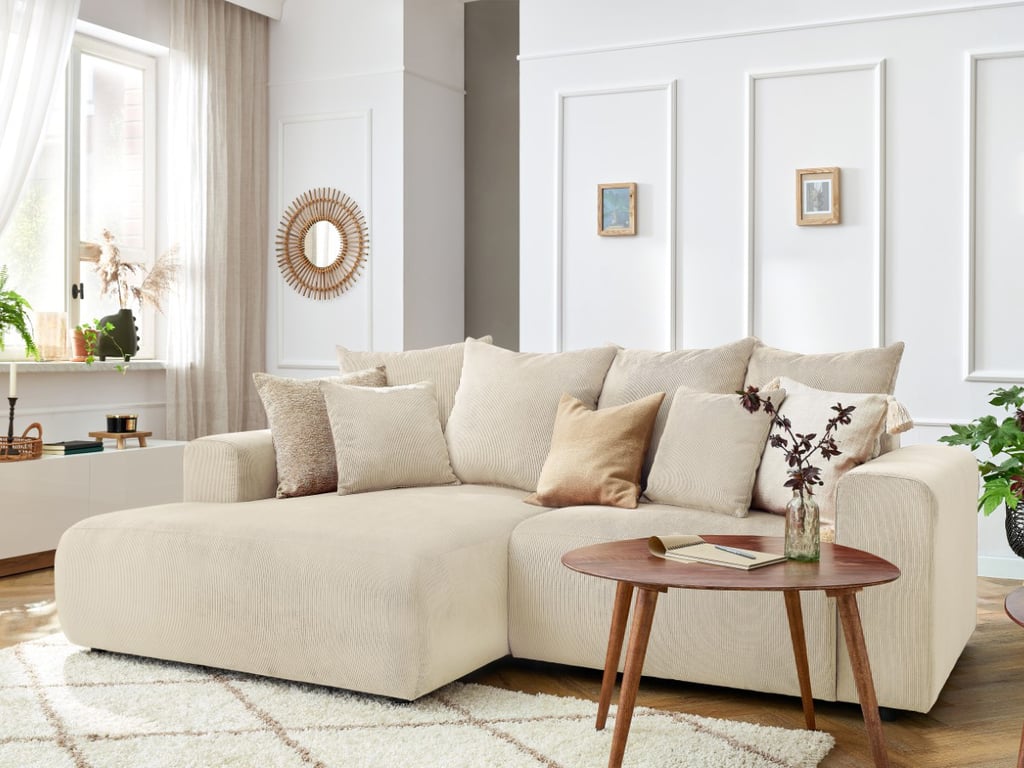 Produit similaire: Canapé d'angle fixe ENJOY Velours côtelé beige angle gauche BOBOCHIC 3 places