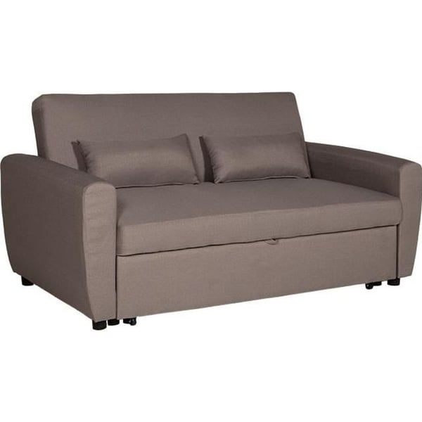 Canapé convertible MATT 2 places taupe Marron