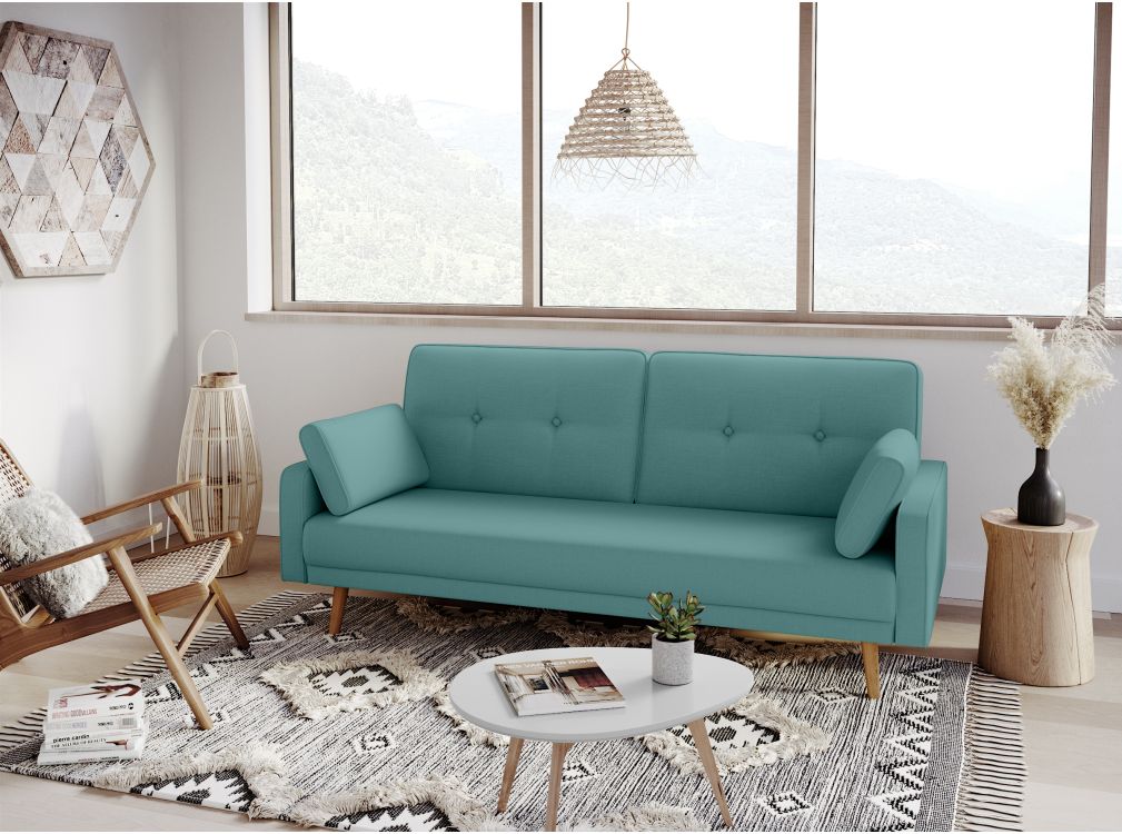 Produit similaire: Canapé droit scandinave ELGA convertible 3 places en tissu
