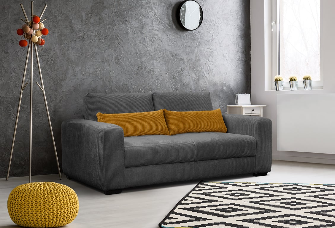 Produit similaire: Oli - Canapé velours côtelé Gris