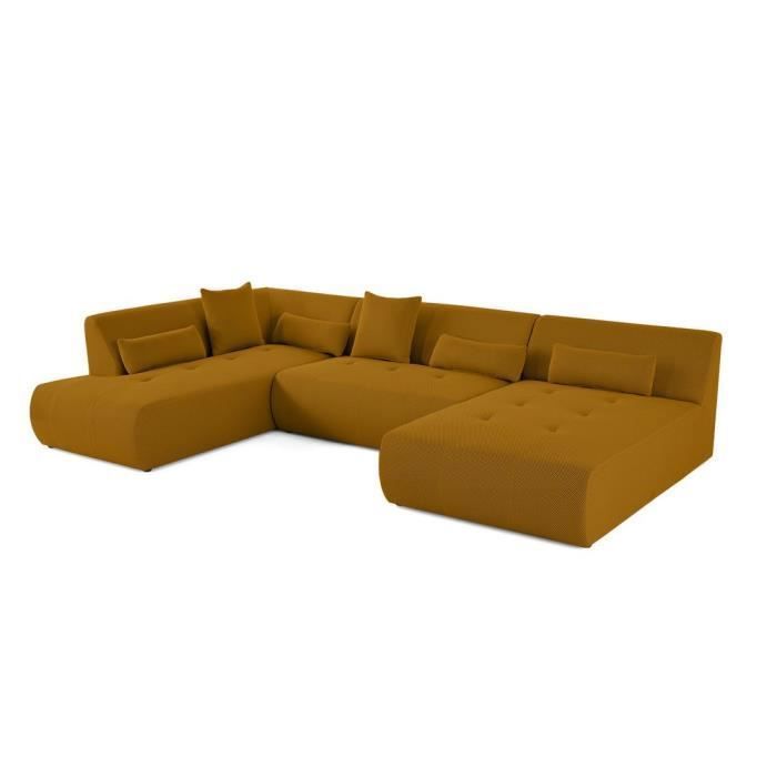 Produit similaire: Onyx - canapé panoramique d'angle gauche - 7 places - en tissu mailles 3D - Jaune