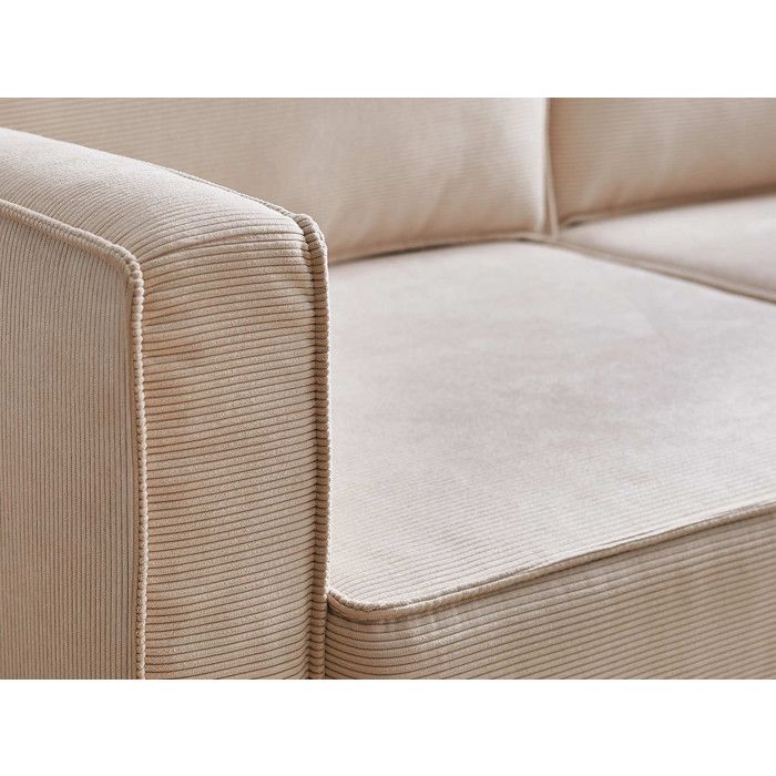 Canapé Jake LISA DESIGN - Convertible Velours Côtelé  Beige - Vue supplémentaire 2