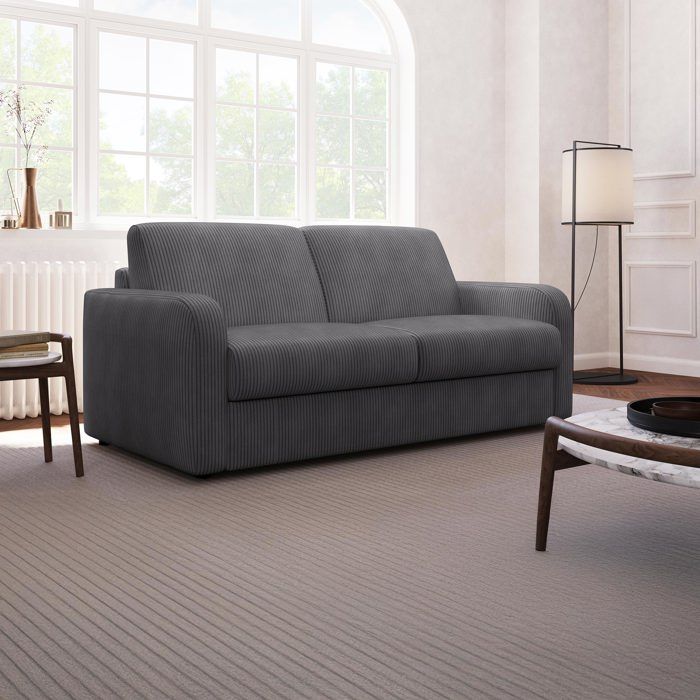 Produit similaire: Canapé Olivier convertible 3 places velours côtelé anthracite