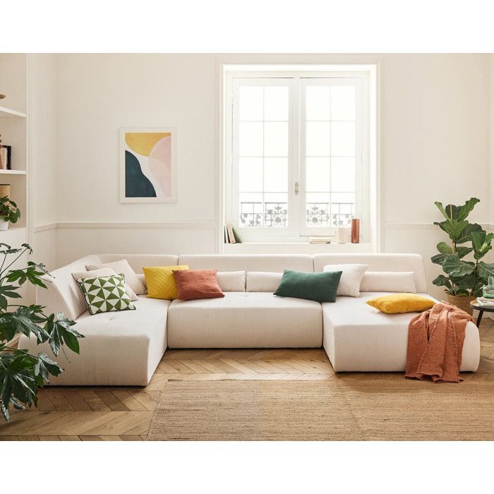 Produit similaire: Onyx - canapé panoramique modulable d'angle gauche 7 places - en velours côtelé