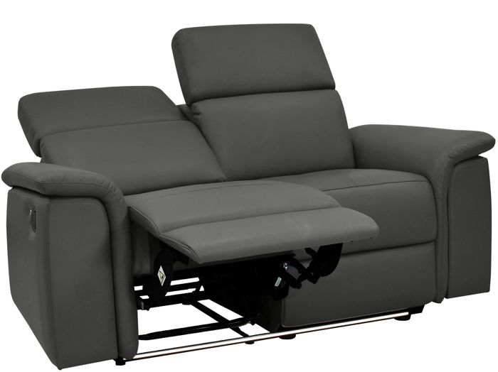 Canapé Pareli - 2 places relax électrique noir - Vue supplémentaire 1