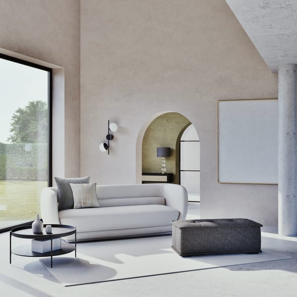 Neo Elementary - Pouf pour canapé modulable gris charbon