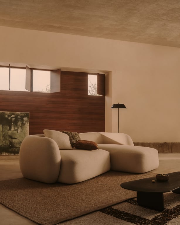 Produit similaire: Martina - Canapé modulable 3 places en chenille avec angle droit couleur écrue