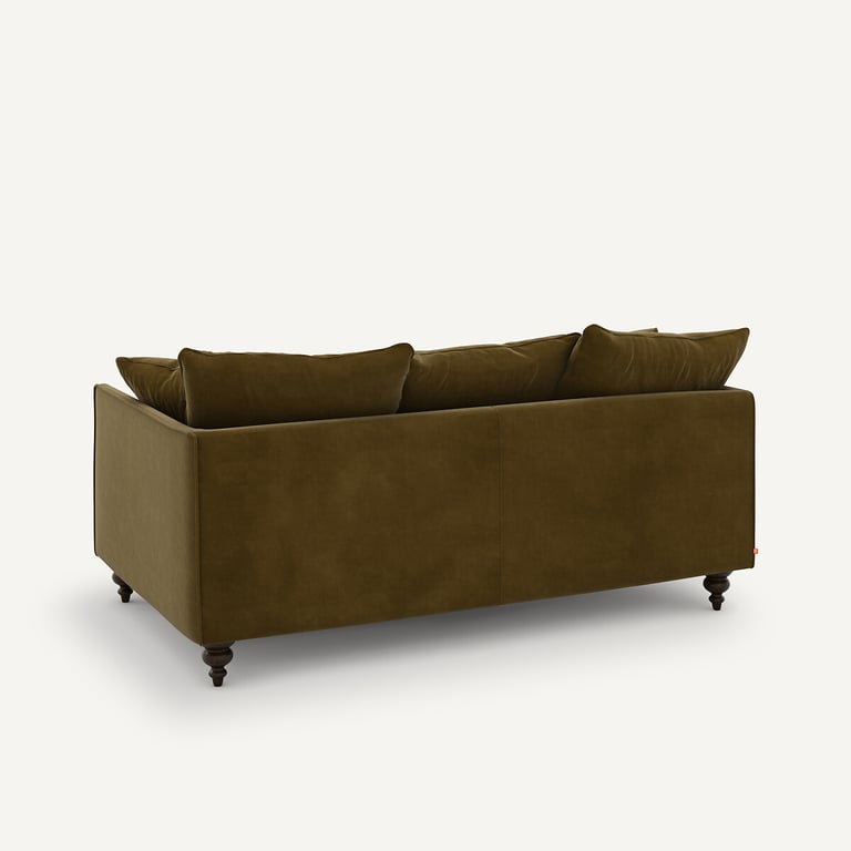 Lazare canapé 3 places velours compact marron - Vue supplémentaire 3