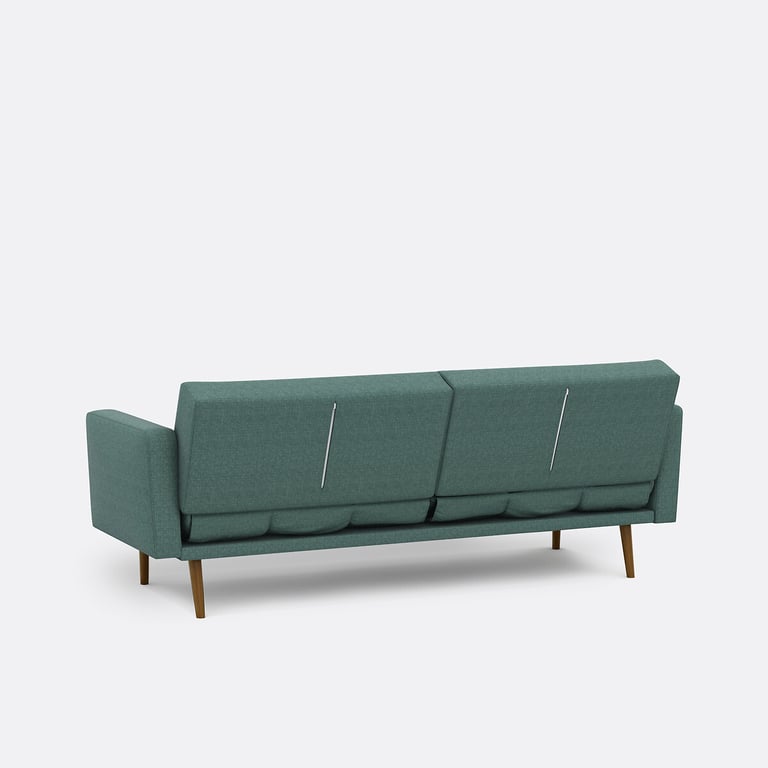 Tuske - Canapé convertible 3 places tissu vert - Vue supplémentaire 3