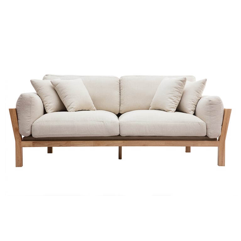 Kyo canapé 3 places tissu naturel - Vue supplémentaire 1
