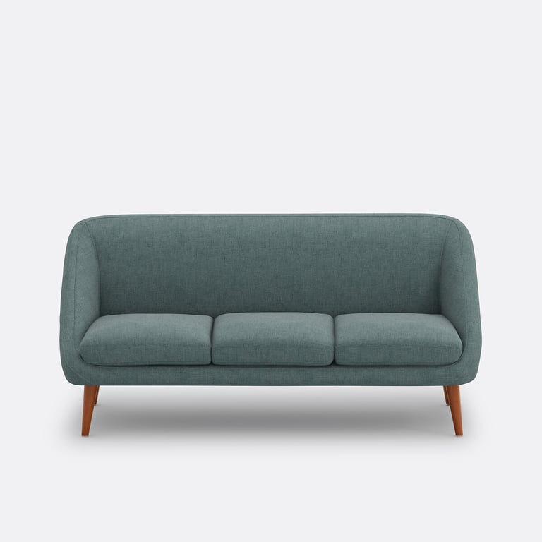 Séméon canapé 3 places polyester vert - Vue supplémentaire 3