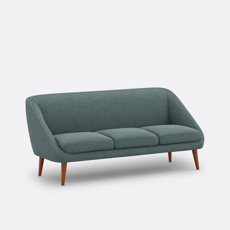 Séméon canapé 3 places polyester vert - Vue supplémentaire 1