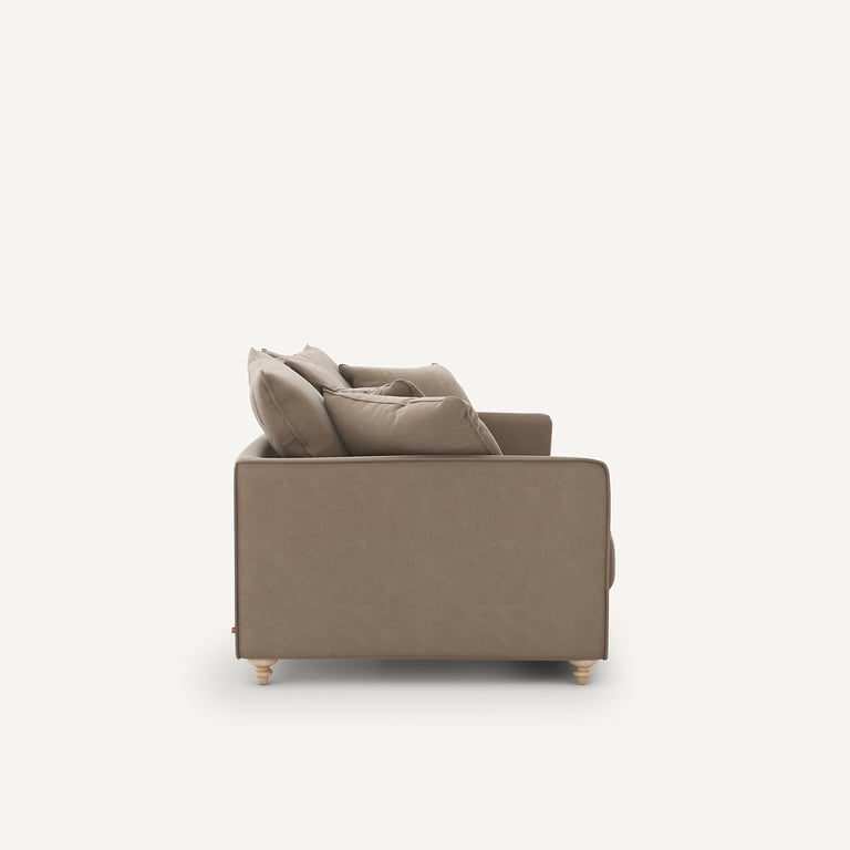 Lazare canapé convertible 3 places velours beige - Vue supplémentaire 3
