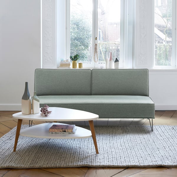 Vees canapé convertible 2 places polyester vert