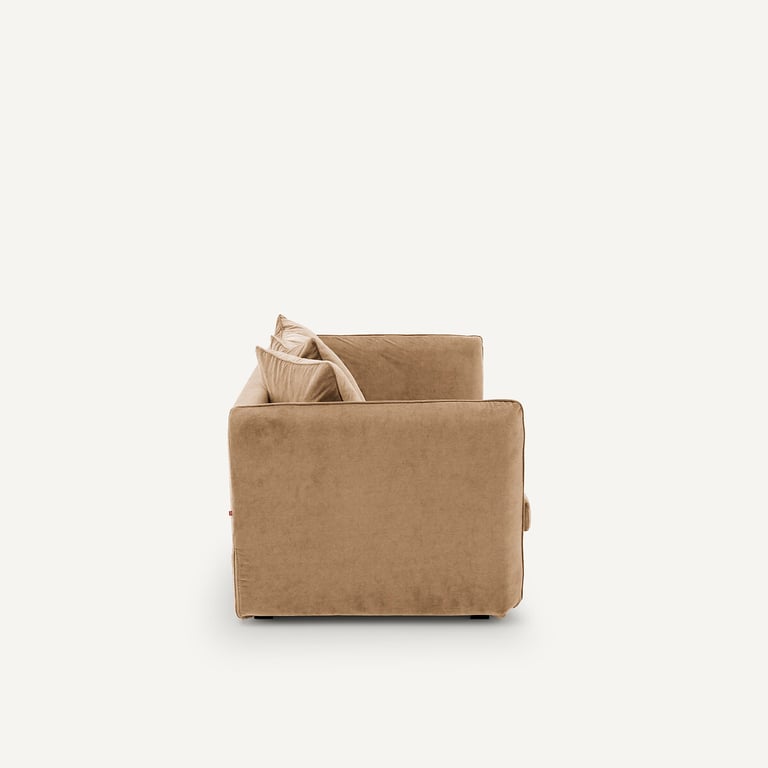 Neo Chiquito canapé 2 places velours stonewashed beige - Vue supplémentaire 2