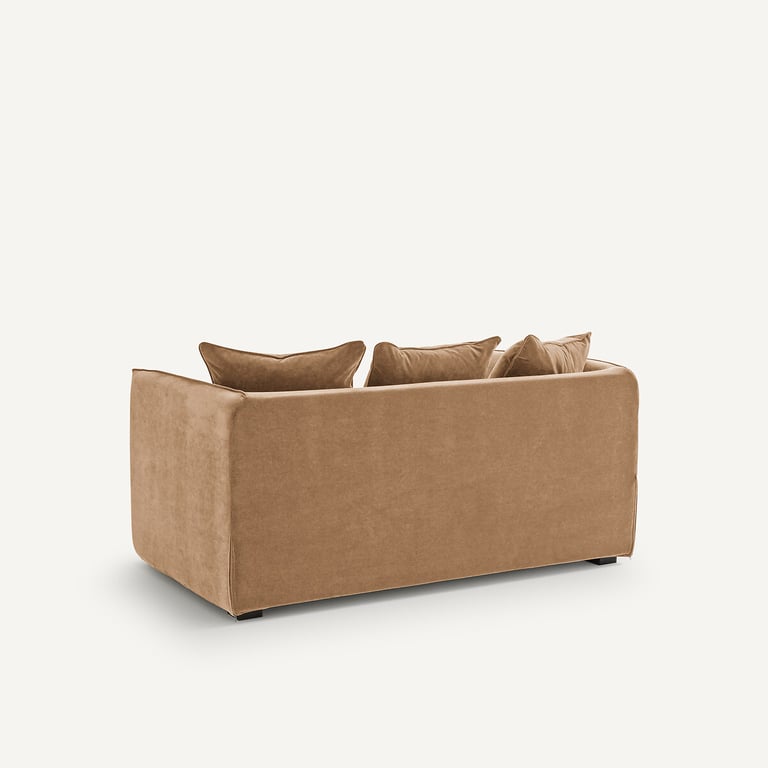 Neo Chiquito canapé 2 places velours stonewashed beige - Vue supplémentaire 3
