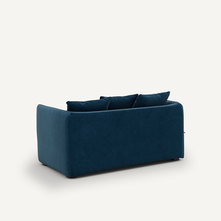 Neo Chiquito canapé 2 places velours bleu canard - Vue supplémentaire 3