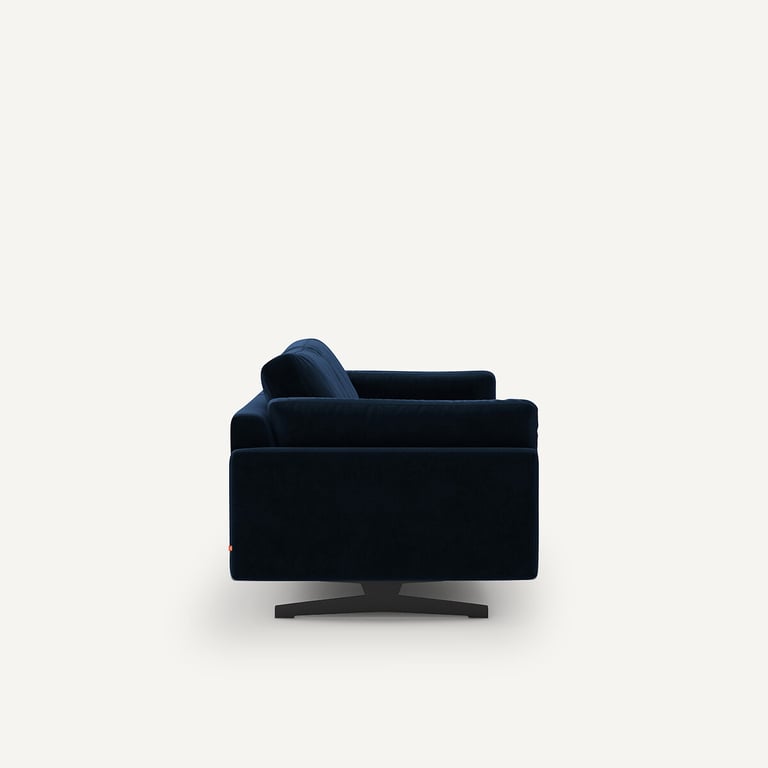 César canapé 2 places velours bleu - Vue supplémentaire 2