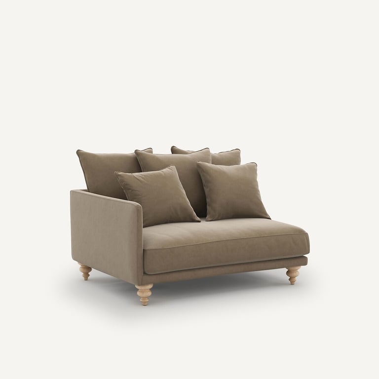 Lazare canapé 2 places velours beige - Vue supplémentaire 2