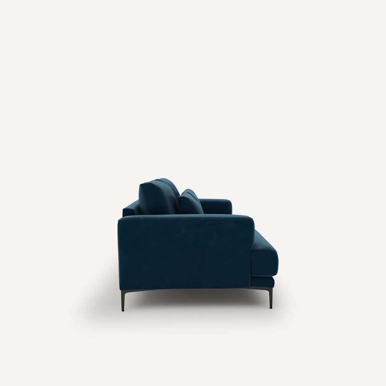 Marsile canapé 2 places velours bleu - Vue supplémentaire 2