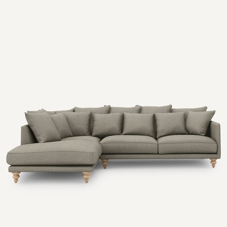 Lazare canapé angle tweedé beige - Vue supplémentaire 1