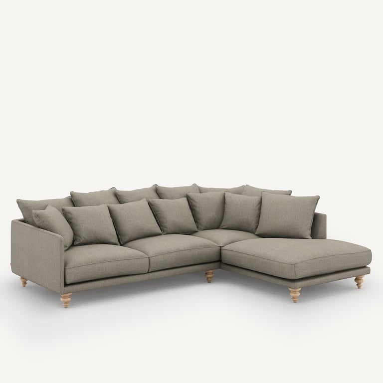Lazare canapé angle tweedé beige - Vue supplémentaire 2