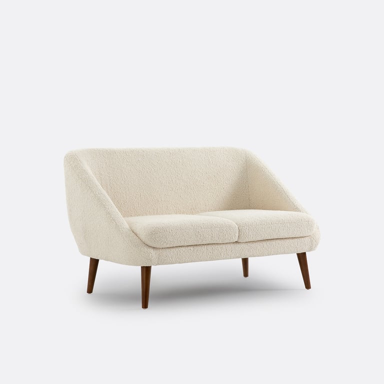 Séméon canapé 2 places bouclette beige - Vue supplémentaire 1