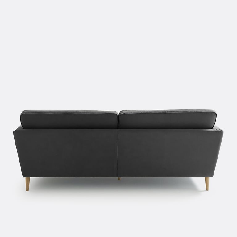Tasie canapé 3 places coton/polyester gris - Vue supplémentaire 2