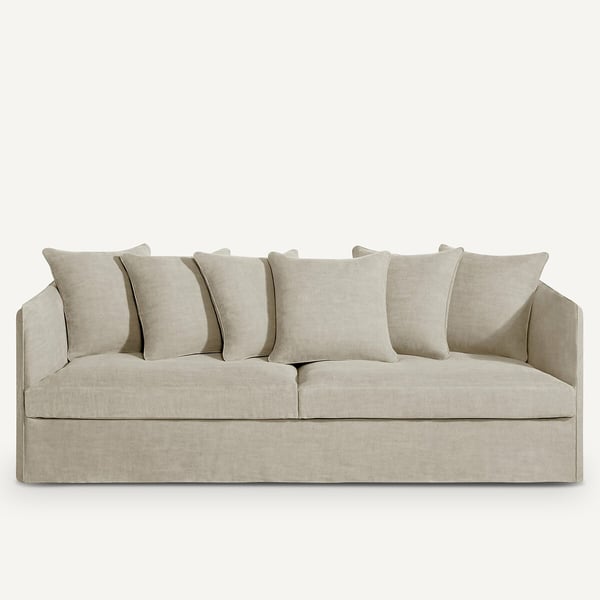 Neo Chiquito canapé 3 places lin épais stonewashed beige