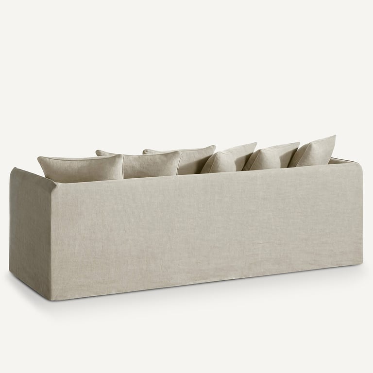 Neo Chiquito canapé 3 places lin épais stonewashed beige - Vue supplémentaire 2
