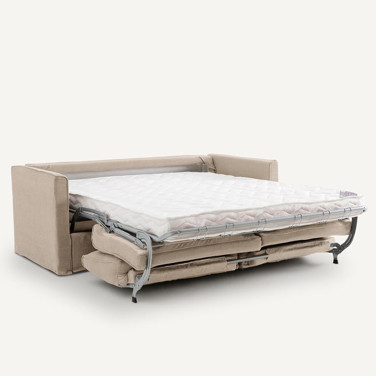 Camille canapé convertible 3 places lin beige - Vue supplémentaire 1