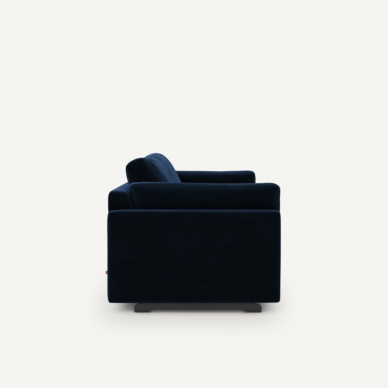 César canapé convertible 3 places velours bleu - Vue supplémentaire 3