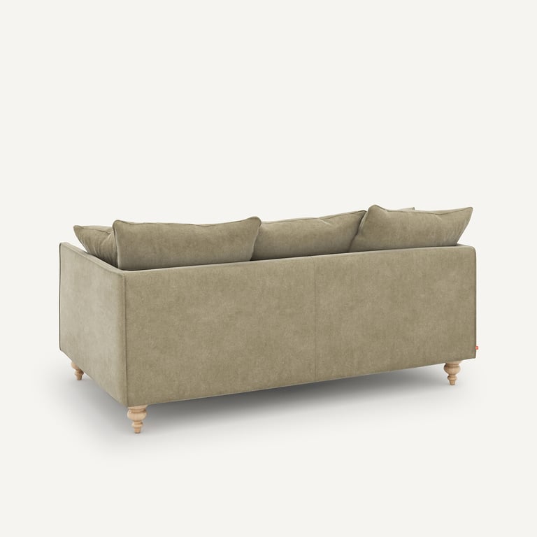 Lazare canapé 3 places velours stonewashed gris - Vue supplémentaire 3