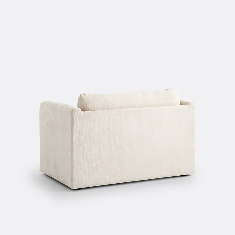 Hazel banquette-lit convertible 1 place velours côtelé beige - Vue supplémentaire 3