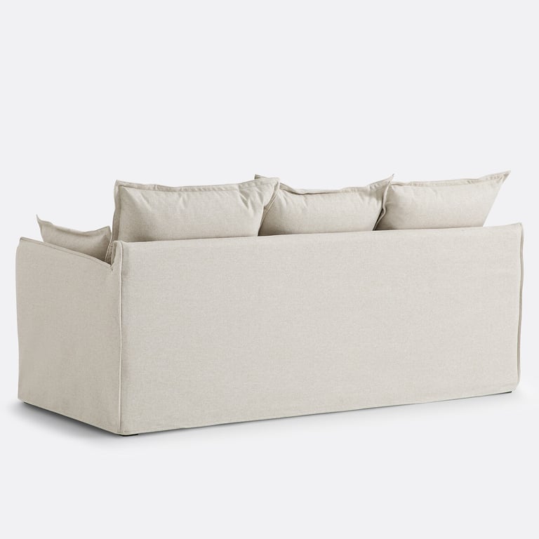 Odna canapé 2 places tissu polyester ecru - Vue supplémentaire 3