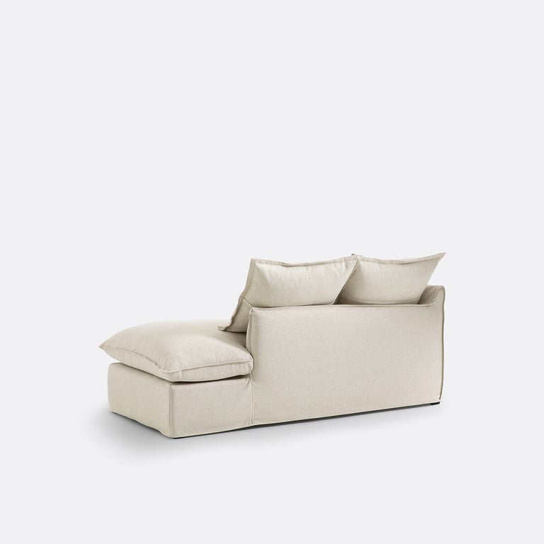 ODNA méridienne tissu beige - Vue supplémentaire 3