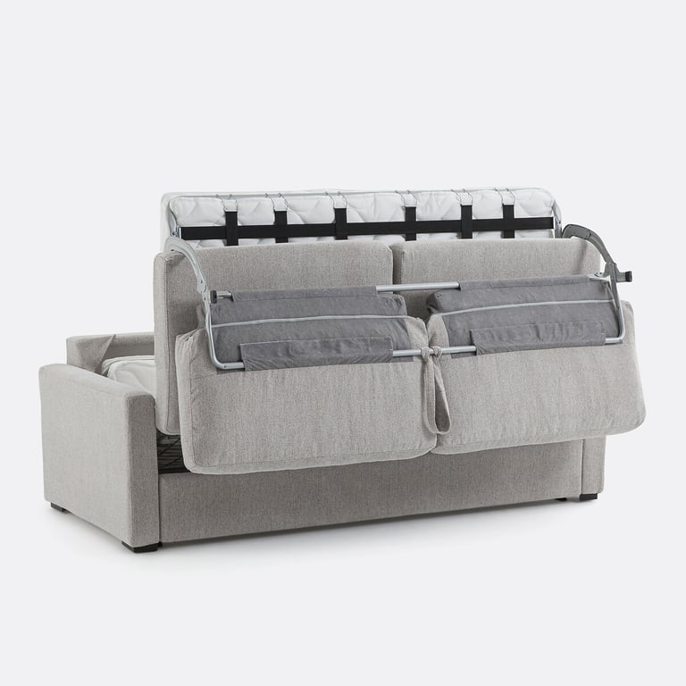 TIMOR canapé convertible 2 places tissu chiné beige - Vue supplémentaire 3